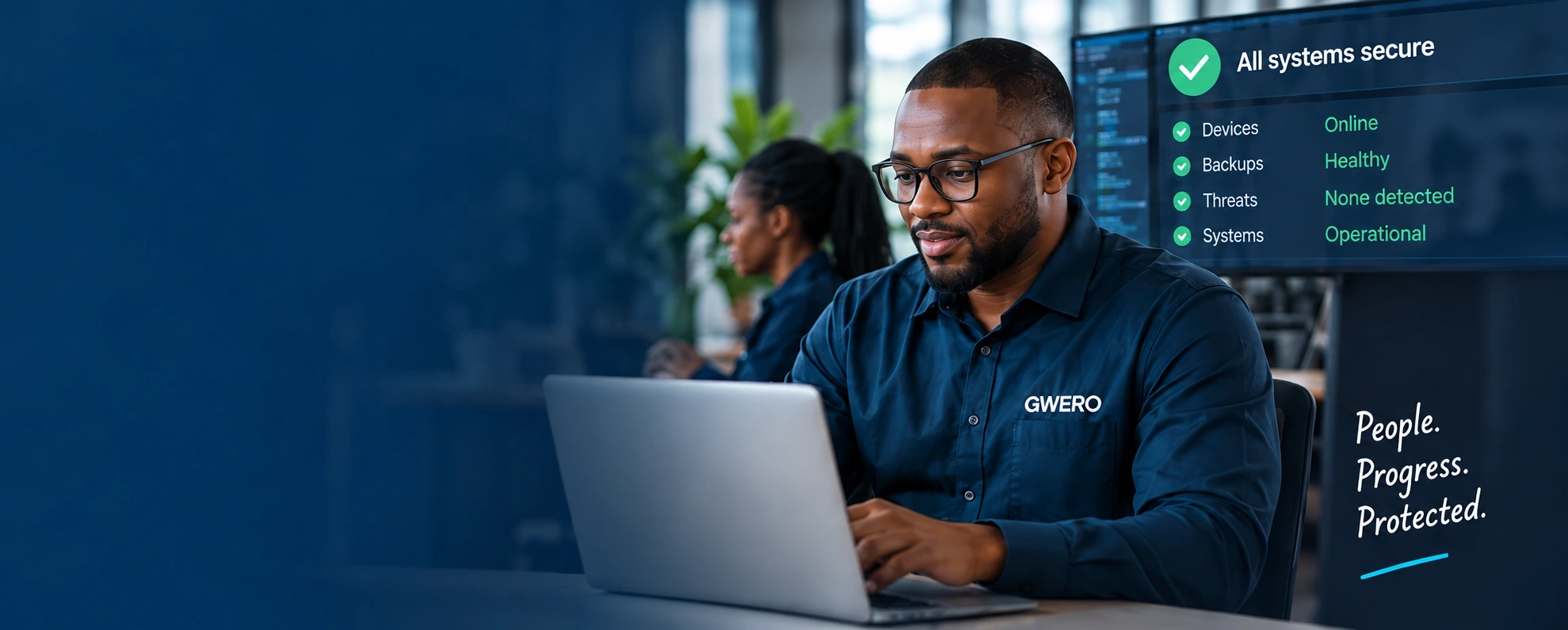 GWERO Cybersecurity & Backup team and workplace