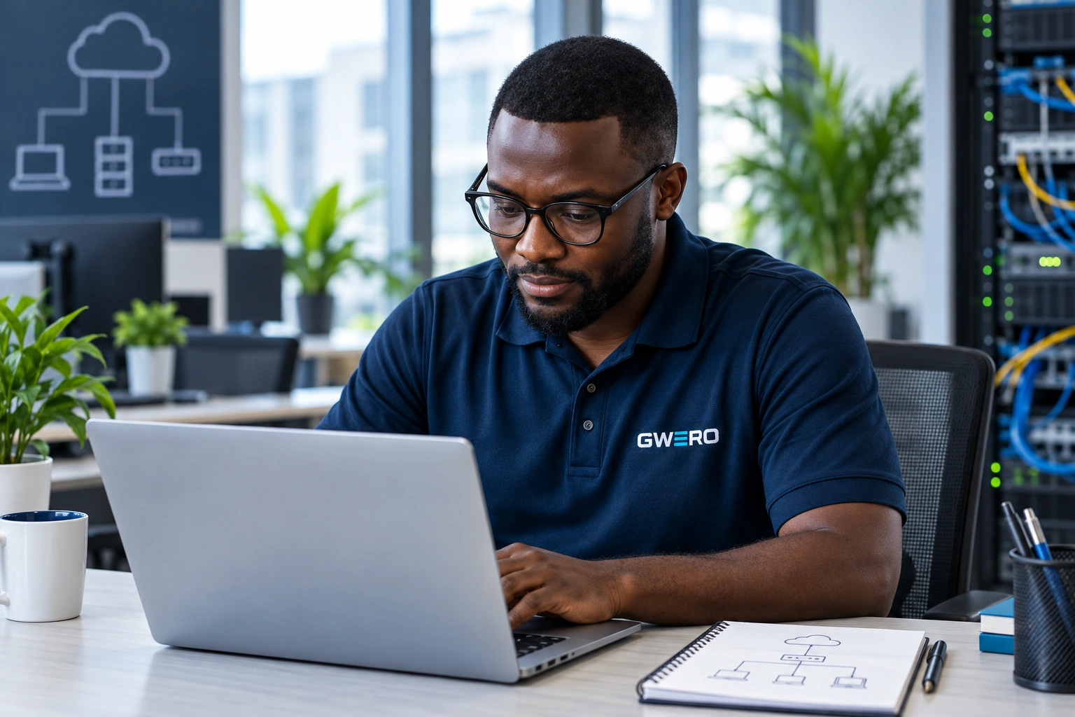 GWERO Infrastructure & Connectivity team and workplace
