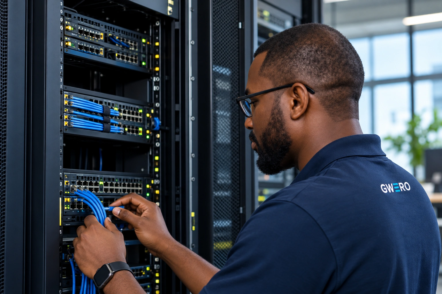 GWERO Infrastructure & Connectivity team and workplace